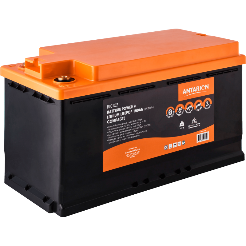 Batterie connectée Lithium LiFePO4 12V 150Ah avec chauffage de sécurit