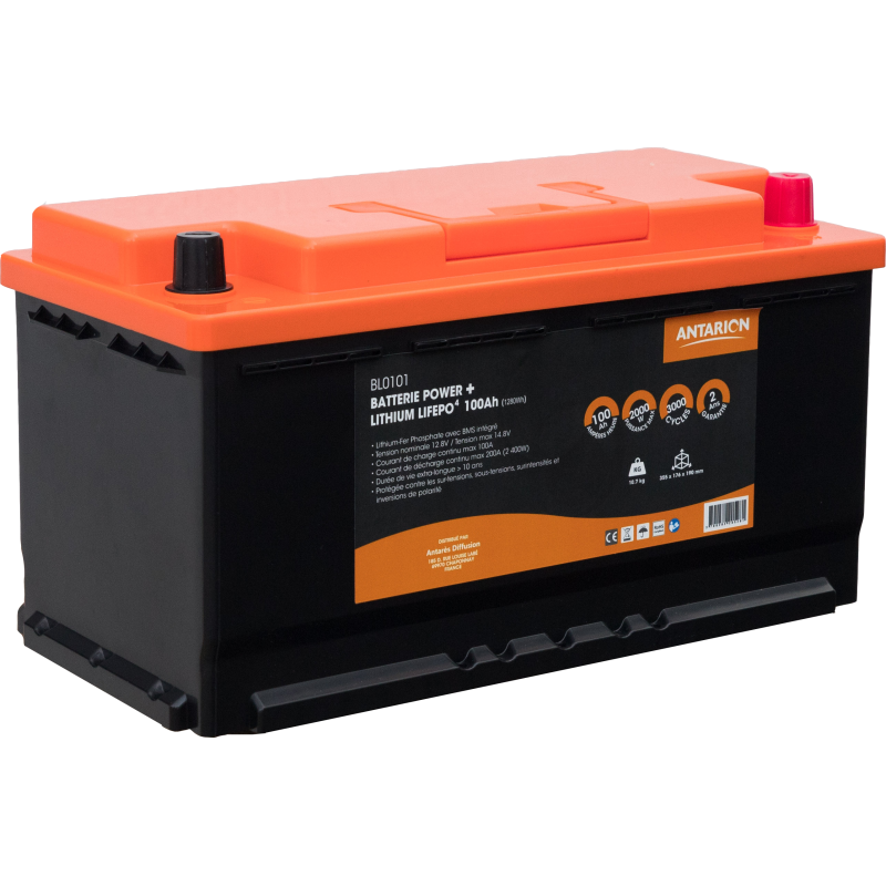 Batterie Lithium 100Ah POWER + ANTARION Bluetooth